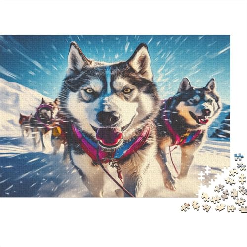Alaskan Sled Dogs Puzzle 300 Teile Für Erwachsene Family Challenging Games Wohnkultur Lernspiel Geburtstag Entspannung Und Intelligenz 300pcs (40x28cm) von Gerrit