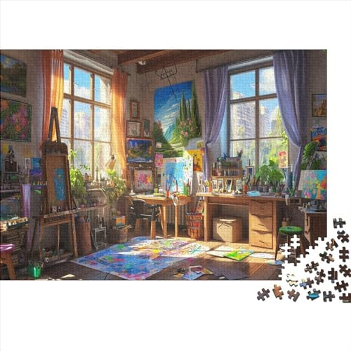 Art Studio Für Erwachsene Puzzles 300 Teile Family Challenging Games Wohnkultur Geburtstag Lernspiel Stress Relief 300pcs (40x28cm) von Gerrit