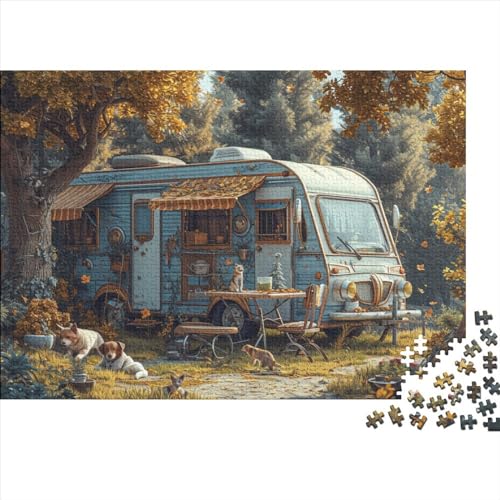 Camping Car Erwachsene 1000 Teile Puzzles Family Challenging Games Wohnkultur Educational Game Geburtstag Stress Relief 1000pcs (75x50cm) von Gerrit
