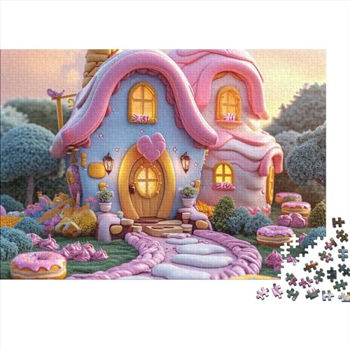 Candy House Erwachsene Puzzles 300 Teile Geburtstag Geschicklichkeitsspiel Für Die Ganze Familie Lernspiel Wohnkultur Stress Relief 300pcs (40x28cm) von Gerrit