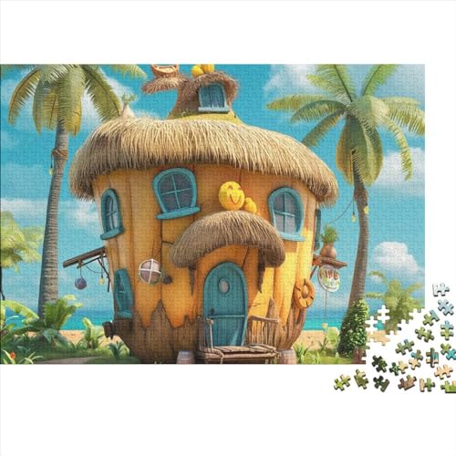 Coconut Club House 1000 Teile, Impossible Puzzle, Geschicklichkeitsspiel Für Die Ganze Familie, Farbenfrohes Legespiel, Erwachsenenpuzzle Ab 14 Jahren 1000pcs (75x50cm) von Gerrit