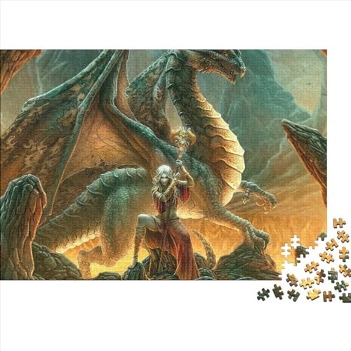 Dragon Princess 1000 Teile Fairies Erwachsene Puzzles Educational Game Home Decor Family Challenging Games Geburtstag Entspannung Und Intelligenz 1000pcs (75x50cm) von Gerrit