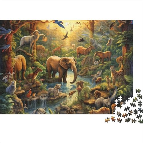 Forest Animals Puzzle Für Erwachsene 1000 Teile Geburtstag Family Challenging Games Educational Game Wohnkultur Stress Relief Toy 1000pcs (75x50cm) von Gerrit