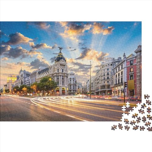 Madrid Erwachsene Puzzles 1000 Teile Geburtstag Geschicklichkeitsspiel Für Die Ganze Familie Lernspiel Wohnkultur Stress Relief 1000pcs (75x50cm) von Gerrit