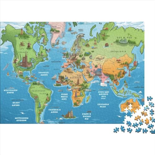 Map of Europe 1000 Teile Nautical Erwachsene Puzzles Moderne Wohnkultur Family Challenging Games Geburtstag Lernspiel Entspannung Und Intelligenz 1000pcs (75x50cm) von Gerrit