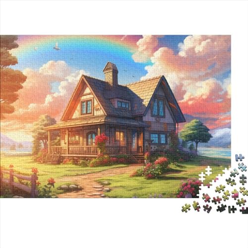 Sweet Landscape Puzzles Erwachsene 1000 Teile Dream Cottage Home Decor Family Challenging Games Lernspiel Geburtstag Entspannung Und Intelligenz 1000pcs (75x50cm) von Gerrit
