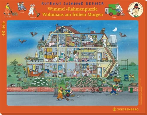 Wimmel-Rahmenpuzzle Zu Hause in Wimmlingen Motiv Morgendämmerung von Gerstenberg Verlag