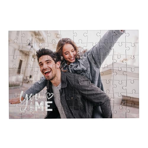 Geschenke 24 | Romantisches Foto-Puzzle personalisierbar (You and me,70 Teile) | zum selbstgestalten | mit eigenem Bild | Geschenkidee zum Valentinstag | mit Wunschfoto Bedruckt von Geschenke 24