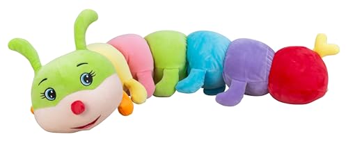 Bunte Kuscheltier Raupe Plüsch 90 cm Plüschtier von Geschenkestadl