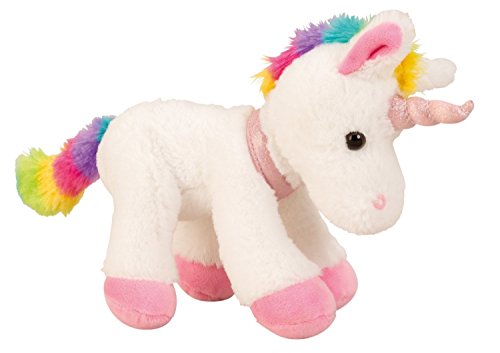 Geschenkestadl Einhorn mit bunter Mähne Plüschtier 21 cm süßes Kuscheltier Stofftier von Geschenkestadl