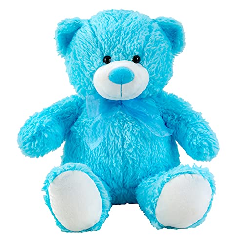 Teddybär Blau mit Schleife 50 cm Kuscheltier Teddy von Geschenkestadl