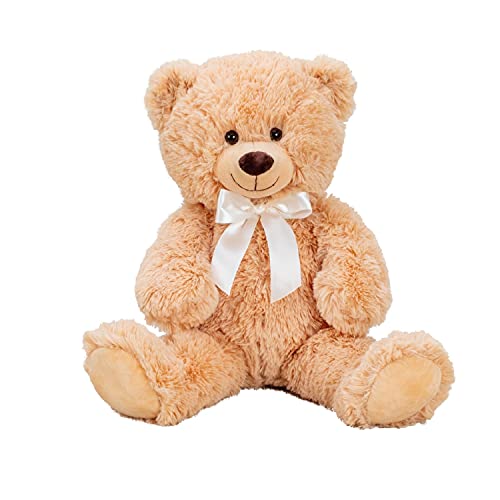 Teddybär hellbraun mit Schleife 56 cm Kuscheltier von Geschenkestadl