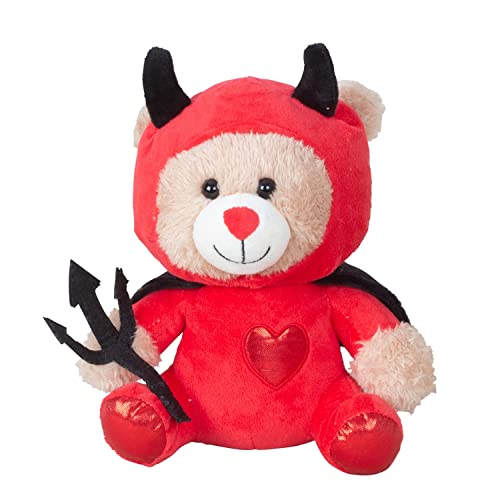 Geschenkestadl Teddybär Teufel 22 cm Rot Dreizack Herz Kuschelbär Kuscheltier Bär Teddy von Geschenkestadl