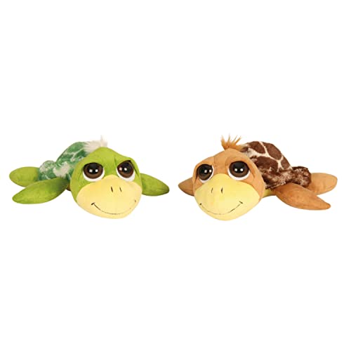 Schildkröte Kuscheltier 25 cm Grün und Braun Plüschtier Stofftier (2 Stück) von Geschenkestadl
