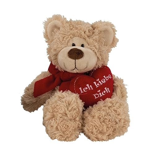 Teddybär Beige mit Herz Ich Liebe Dich Plüschtier Kuscheltier Teddy Bär von Geschenkestadl