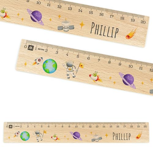 Lineal personalisiert für Kinder 20cm aus Holz - UV-Druck- Lineal mit Namen - Geschenke für die Einschulung und Schulstart - Geschenkideen Schultüte - Schulbedarf Junge/Mädchen - Astronaut Lineal personalisiert für Kinder 20cm aus Holz - UV-Druck- Lineal mit Namen - Geschenke für die Einschulung und Schulstart - Geschenkideen Schultüte - Schulbedarf Junge/Mädchen - Astronaut von Geschenkfreude