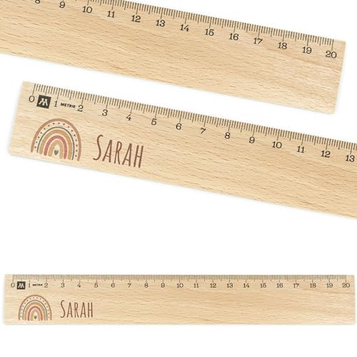 Lineal personalisiert für Kinder 20cm aus Holz - UV-Druck- Lineal mit Namen - Geschenkideen Schultüte - Geschenke für die Einschulung und Schulstart - Schulbedarf Junge/Mädchen - Regenbogen Lineal personalisiert für Kinder 20cm aus Holz - UV-Druck- Lineal mit Namen - Geschenkideen Schultüte - Geschenke für die Einschulung und Schulstart - Schulbedarf Junge/Mädchen - Regenbogen von Geschenkfreude