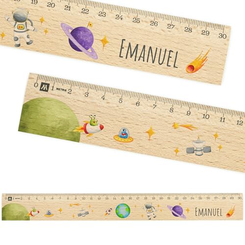 Lineal personalisiert für Kinder 30cm aus Holz - UV-Druck- Lineal mit Namen - Geschenke für die Einschulung und Schulstart - Geschenkideen Schultüte - Schulbedarf Junge/Mädchen - Astronaut Lineal personalisiert für Kinder 30cm aus Holz - UV-Druck- Lineal mit Namen - Geschenke für die Einschulung und Schulstart - Geschenkideen Schultüte - Schulbedarf Junge/Mädchen - Astronaut von Geschenkfreude