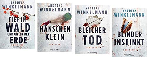 4er Set der Thriller Reihe von Andreas Winkelmann 1. Tief im Wald und unter der Erde & 2. Hänschen Klein & 3. Bleicher Tod & 4. Blinder Instinkt 4er Set der Thriller Reihe von Andreas Winkelmann 1. Tief im Wald und unter der Erde & 2. Hänschen Klein & 3. Bleicher Tod & 4. Blinder Instinkt von Geschenkidee