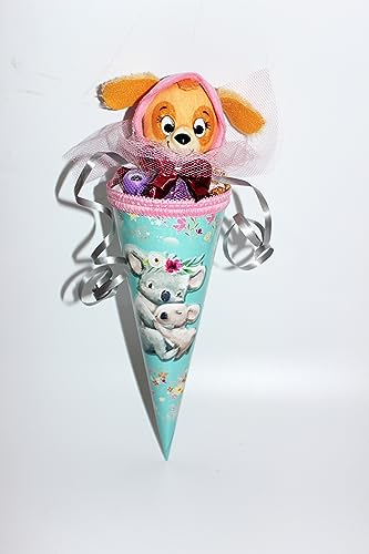 101630 gefüllte Schultüte 22cm Superheldin Paw Sky Geschwistertüte Patrol Hund Geschenk Schultüte Zuckertüte von Geschenkpost24