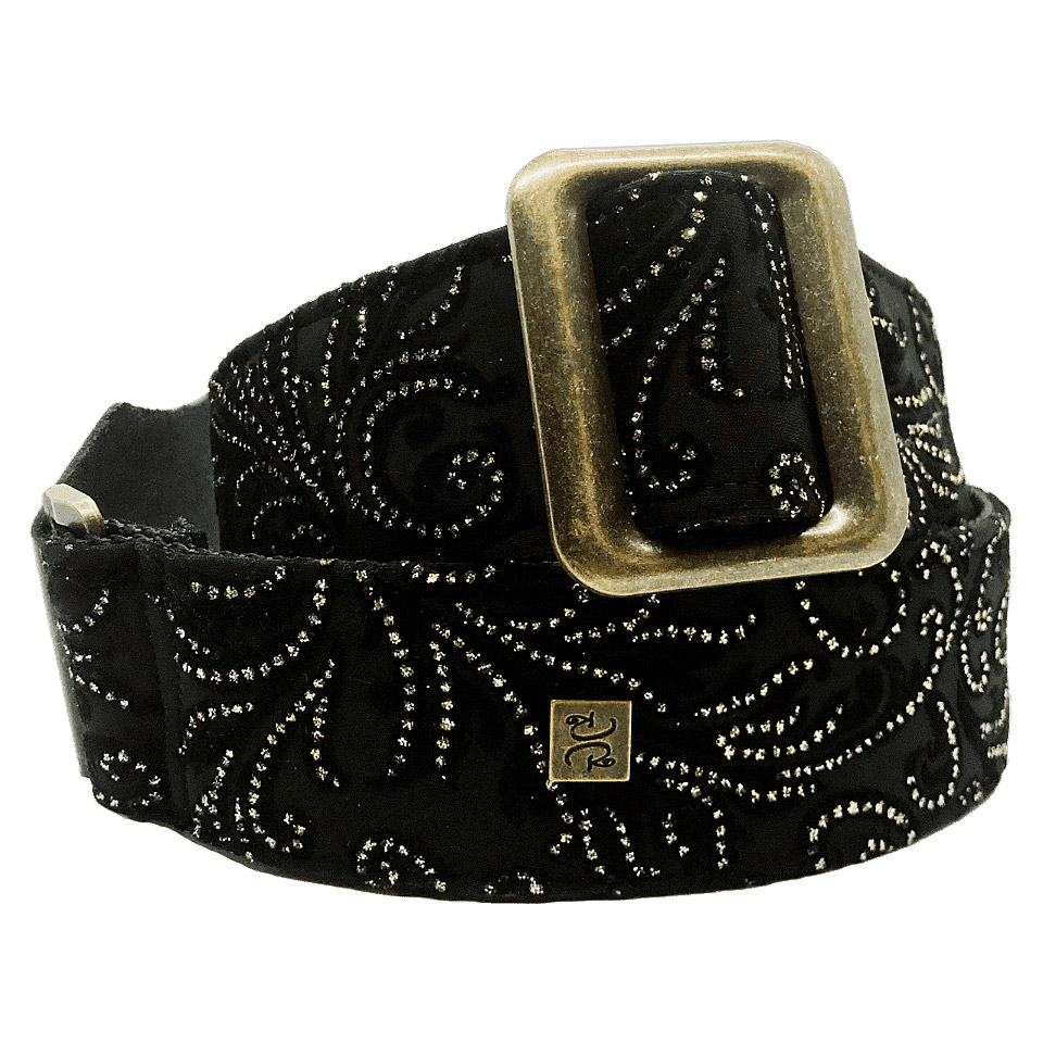 Get&#39;m Get&#39;m Rock&#39;N&#39;Roll Collection Black & Gold Damask Gitarrengurt von Get&#39;m Get&#39;m