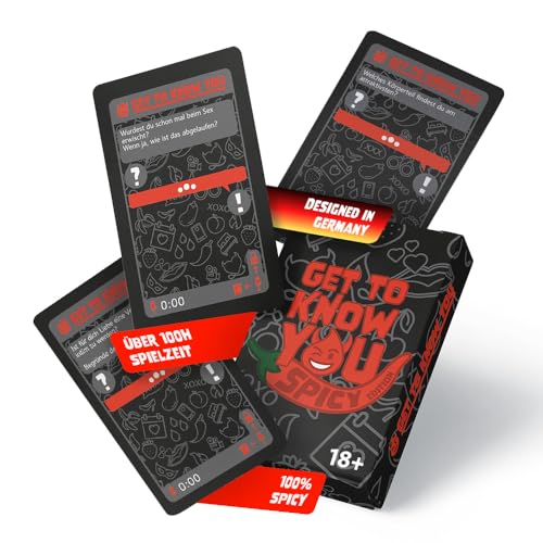 Get to know you - Das Deeptalk Kartenspiel! Spicy Edition | weniger Smalltalk & mehr Intensive Gespräche für Jede Gesellschaft | Eisbrecher - Game | mit 52 Hochwertigen Spielkarten Made in Germany Get to know you - Das Deeptalk Kartenspiel! Spicy Edition | weniger Smalltalk & mehr Intensive Gespräche für Jede Gesellschaft | Eisbrecher - Game | mit 52 Hochwertigen Spielkarten Made in Germany von Get to know you