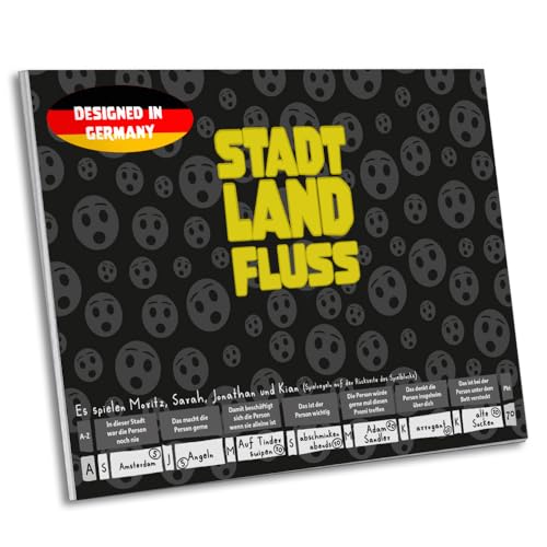 Get to know you - Stadt, Land, You | Innovatives Stadt Land Fluss Gesellschaftsspiel für Freunde und Familie | Spielblock 50 Blätter, Partyspiel perfekt für Spieleabende | Made in Germany Get to know you - Stadt, Land, You | Innovatives Stadt Land Fluss Gesellschaftsspiel für Freunde und Familie | Spielblock 50 Blätter, Partyspiel perfekt für Spieleabende | Made in Germany von Get to know you