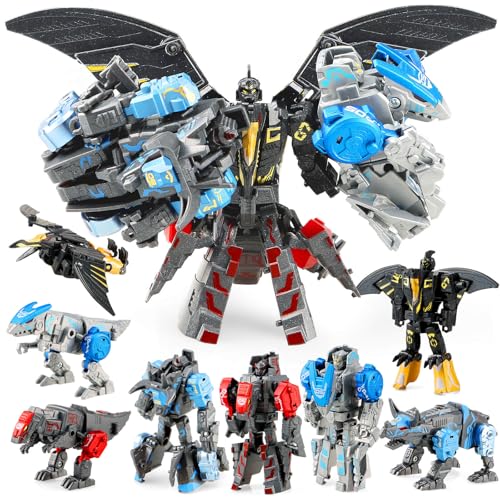 Getatoy Dinosaurier 4 in 1 Transformator Roboter Dino Set für Jungen - STEM DIY Spielzeug Geschenk für Kinder 3-8 Jahre - Geburtstag Geschenkideen Getatoy Dinosaurier 4 in 1 Transformator Roboter Dino Set für Jungen - STEM DIY Spielzeug Geschenk für Kinder 3-8 Jahre - Geburtstag Geschenkideen von Getatoy