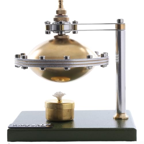 Getdoublerich Metall-Dampfuntertassen-Modellbausatz, rotierende hängende Heißluftmaschine, DIY-Dampfmaschinen-Modell, geeignet für wissenschaftliche Projekte und Klassenzimmer-Demonstrationen von Getdoublerich