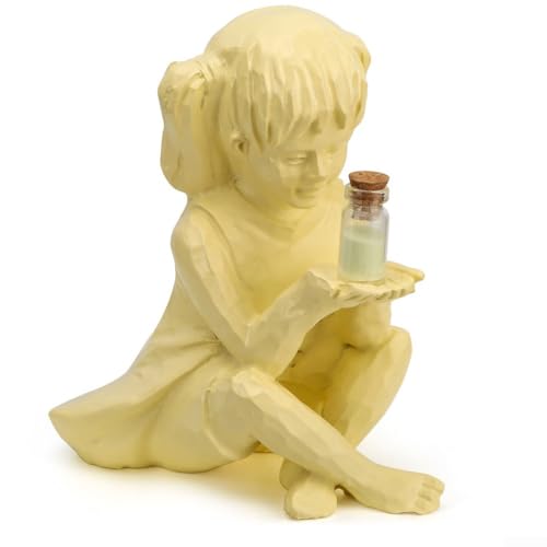 Kinder halten Glasdosen Solar-Feuerfliegen-Statuen für lebendige Außenbereiche (Mädchen) von Getdoublerich