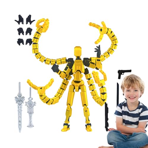 Actionfigur 3D gedruckt,Deko Figur Spielzeug Für Schreibtisch - Mehrfach Gelenkiges Modell Zum Aufstellen Für Spieler Kinder Jugendliche Nachttisch Arbeitsplatz von Geteawily