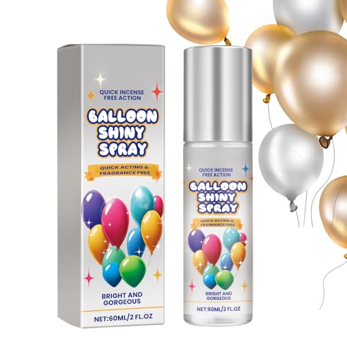 Ballons Glanz Spray,Ballon Aufheller Spray 60ml | Dekorativer Ballon Glanz für Geburtstag Feiern Feste Zuhause Versammlungen Hochzeiten Innen Außen von Geteawily