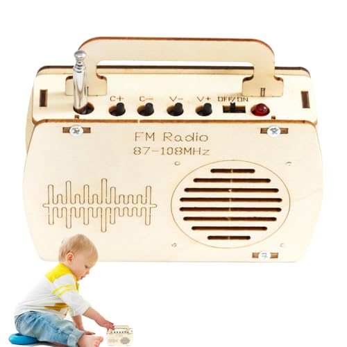 Electronic Construction Kit, FM Holzfunkkit | Experimentelle Wissenschaft für Kinder - Studenten versammeln Sich, frühe Bildungshilfe für Anfänger, Jugendliche, Mädchen von Geteawily