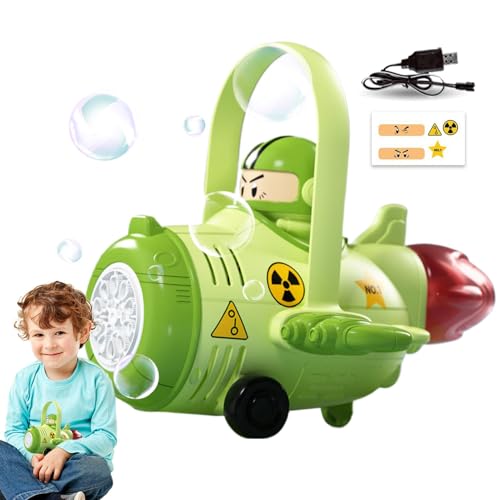 Geteawily Automatisches Seifenblasenspielzeug, tragbarer Seifenblasenstab,Auslaufsicherer elektrischer Handgebläse-Hersteller für | Lustiges Outdoor-Spielzeug, leichtes automatisches Blasenspielzeug von Geteawily
