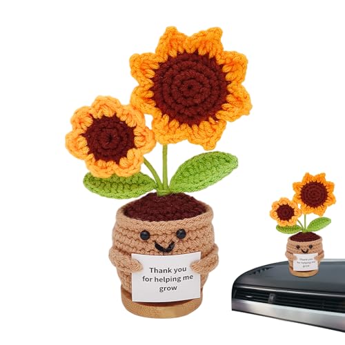 Geteawily Positive Häkelpflanze,Gestrickte Topfpflanzen | Sammelpuppen mit Inspirationskarten für Frauen Kollegen Lehrer Freunde Zuhause Auto Büro Geteawily Positive Häkelpflanze,Gestrickte Topfpflanzen | Sammelpuppen mit Inspirationskarten für Frauen Kollegen Lehrer Freunde Zuhause Auto Büro von Geteawily