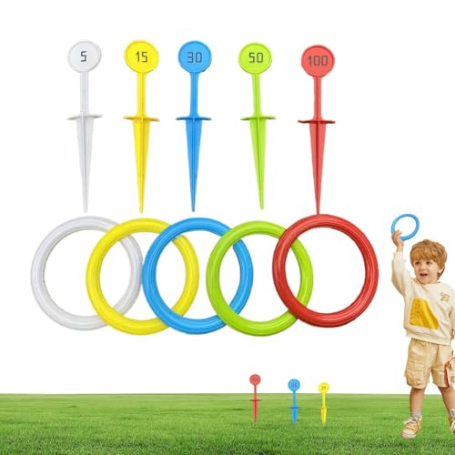 Geteawily Ringwurf Spiel | Farbiges Interaktives Wurfspiel | Gartenspielzeug Für Familien Kinder Jugendliche Mädchen Drinnen Draußen Garten Strandhaus Geteawily Ringwurf Spiel | Farbiges Interaktives Wurfspiel | Gartenspielzeug Für Familien Kinder Jugendliche Mädchen Drinnen Draußen Garten Strandhaus von Geteawily