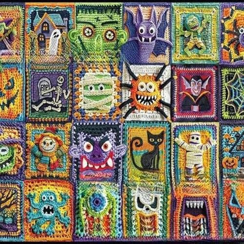 Halloween-Puzzle, 1000 Teile Halloween Puzzle für Erwachsene, Gesellschaftsspiel Wohndeko für Schlafzimmer Wohnzimmer Bücherregal Feiertage Geburtstag von Geteawily