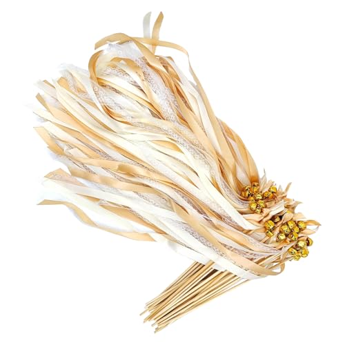 Hochzeits Konfetti Wunderkerzen,50 Stück Party Stäbchen | Stab Streamer Deko Mit Glöckchen Für Hochzeitsauszug Brautparty Festlichkeiten von Geteawily