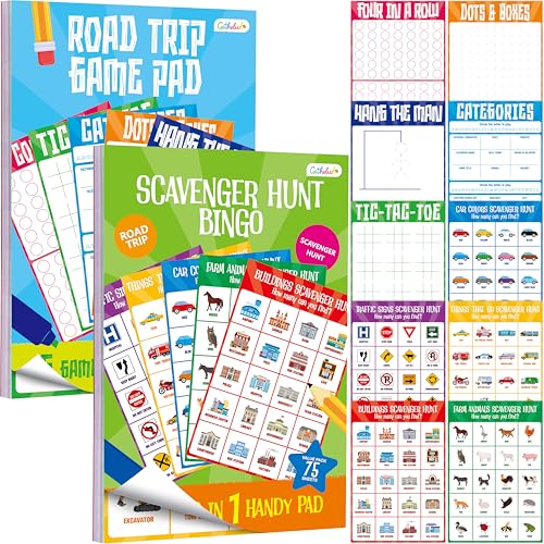 Gethelud 2er Pack Road Trip Spielblöcke, 10 Stift-Papier-Spiele, Flugreise/Autoreise/Ausflugs-Aktivitätsblock für Kinder und Erwachsene Gethelud 2er Pack Road Trip Spielblöcke, 10 Stift-Papier-Spiele, Flugreise/Autoreise/Ausflugs-Aktivitätsblock für Kinder und Erwachsene von Gethelud