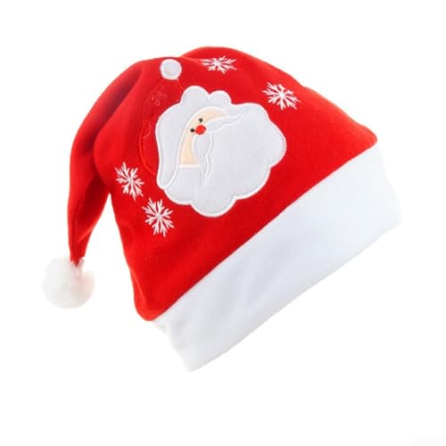 Gettimore Mütze für Erwachsene mit Weihnachtsmann-Motiv, bequemes Material und festliche Design-Elemente (A) von Gettimore