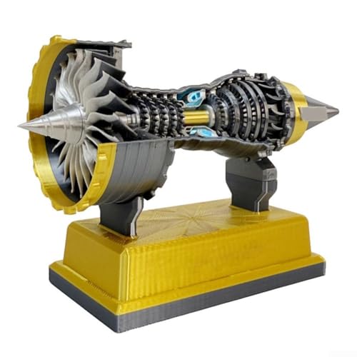 TR900 Miniatur-Turbofan-Motor für wissenschaftliche Experimente mit effizientem Netzteil-Design (Gelb) von Gettimore