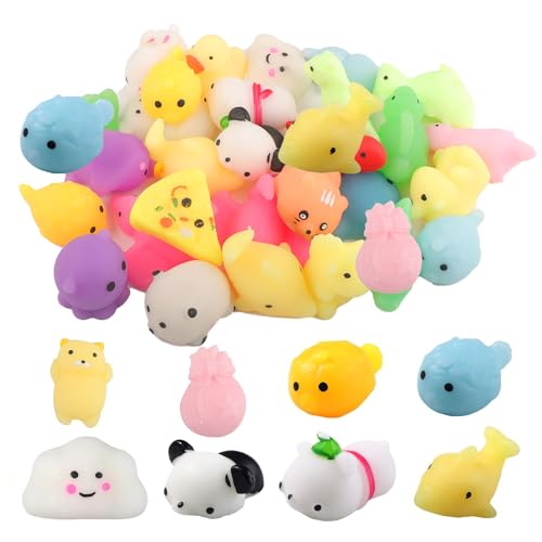 Getyjoe 30 Stück Squishy Spielzeug Set Mochi Anti Stress Spielzeug Kawaii Fidget Toys Squishies Stress Squeeze Spielzeug für Kinder Geburtstag Party von Getyjoe