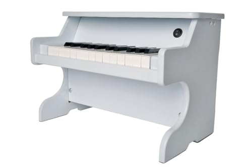 Mini Piano weiß inkl. farbcodierten Noten für die Tastatur, inkl. Batterien (4x 1,5V AA Batterien) von Gewa