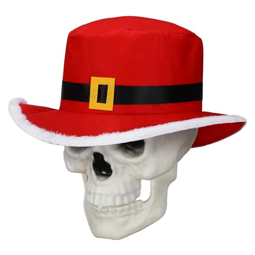 Geyoga 3,6 m Skelett Outfit Weihnachten 3,6 m Skelett Zubehör 3,6 m großer Totenkopf Kostüm Riesiges Skelett Cowboy Filzhut für Weihnachten Party Garten Outdoor Dekor von Geyoga