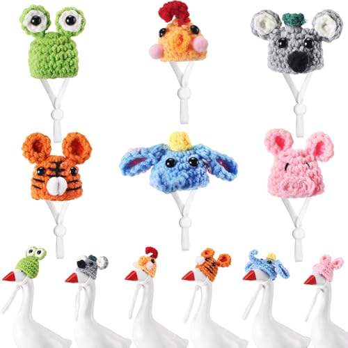 Geyoga Mini-Strickmütze, 17,8 cm, Gans-Outfits, Hut mit verstellbarem Riemen, Mini-Veranda-Gänse-Kopfbedeckung für Statue, Schlüsselhalter, 6 Stück, Gelb, Grün, Rosa, Grau, Braun, Blau, 5 cm Geyoga Mini-Strickmütze, 17,8 cm, Gans-Outfits, Hut mit verstellbarem Riemen, Mini-Veranda-Gänse-Kopfbedeckung für Statue, Schlüsselhalter, 6 Stück, Gelb, Grün, Rosa, Grau, Braun, Blau, 5 cm von Geyoga