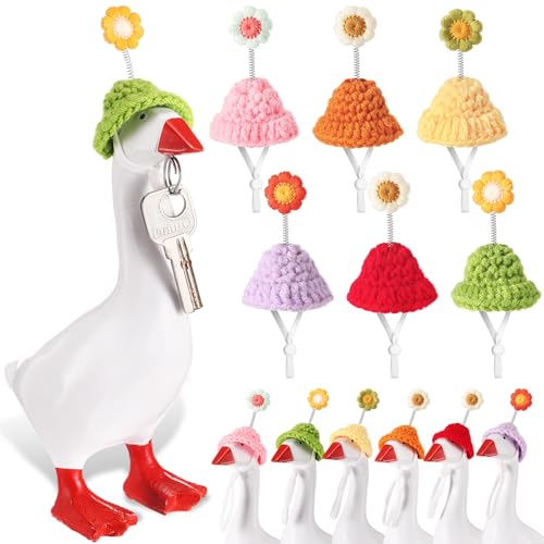 Geyoga Mini-Strickmütze, 17,8 cm, Gans-Outfits, Hut mit verstellbarem Riemen, Mini-Veranda-Gänse-Kopfbedeckung für Statue, Schlüsselhalter, 6 Stück, Gelb, Grün, Rosa, Grau, Braun, Blau, 5 cm Geyoga Mini-Strickmütze, 17,8 cm, Gans-Outfits, Hut mit verstellbarem Riemen, Mini-Veranda-Gänse-Kopfbedeckung für Statue, Schlüsselhalter, 6 Stück, Gelb, Grün, Rosa, Grau, Braun, Blau, 5 cm von Geyoga