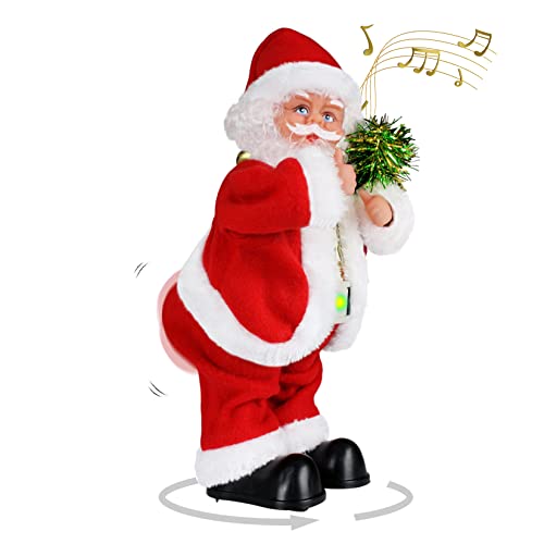 Gfilay Twerking Santa Claus, Animierte Weihnachten Singen Santa Claus Puppe Plüsch Interaktiv Tanzen Santa von Gfilay