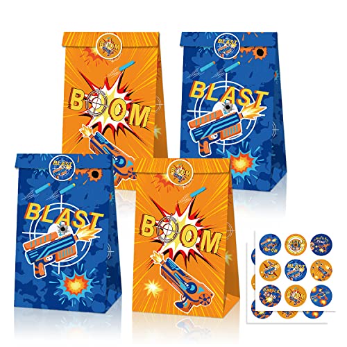 Dart-Kriegsparty-Zubehör, Dart War Gun Party Favor Bags Candy Goodie Bags mit Aufklebern für Dartpistole, Kriegsziel, Thema, Geburtstagsparty, Zubehör, Dekoration Dart-Kriegsparty-Zubehör, Dart War Gun Party Favor Bags Candy Goodie Bags mit Aufklebern für Dartpistole, Kriegsziel, Thema, Geburtstagsparty, Zubehör, Dekoration von Ghberll