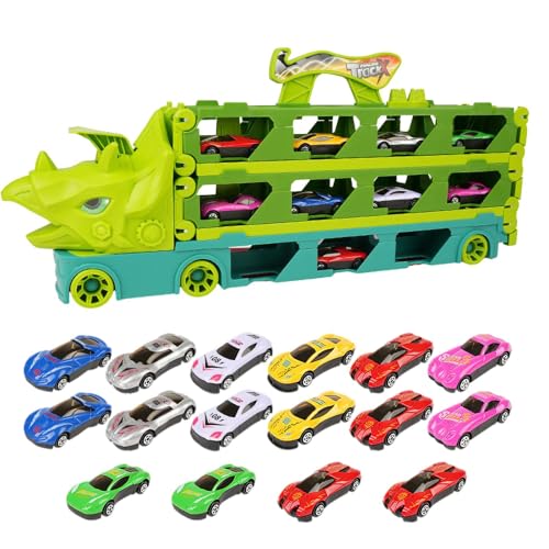 Ghirting Dinosaurier-Transportauto-Spielzeug | Sicheres LKW-Spielzeug für Kleinkinder - Solide Spielzeug-LKWs mit weichen Kanten für Kinder, Jungen und Mädchen von Ghirting