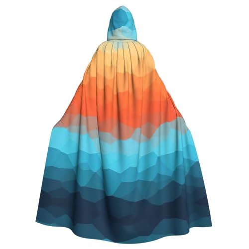 Ghjkfbf Farbverlauf, Design, Druck, Halloween, Kapuzenumhang, Erwachsene, stilvoller Umhang für Karneval, Motto-Partys, Cosplays von Ghjkfbf